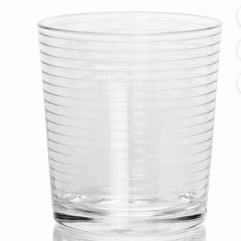 Vintage Pasabahce Doro Double Old Fashioned Clear Glass Ribbed Lines Replacement